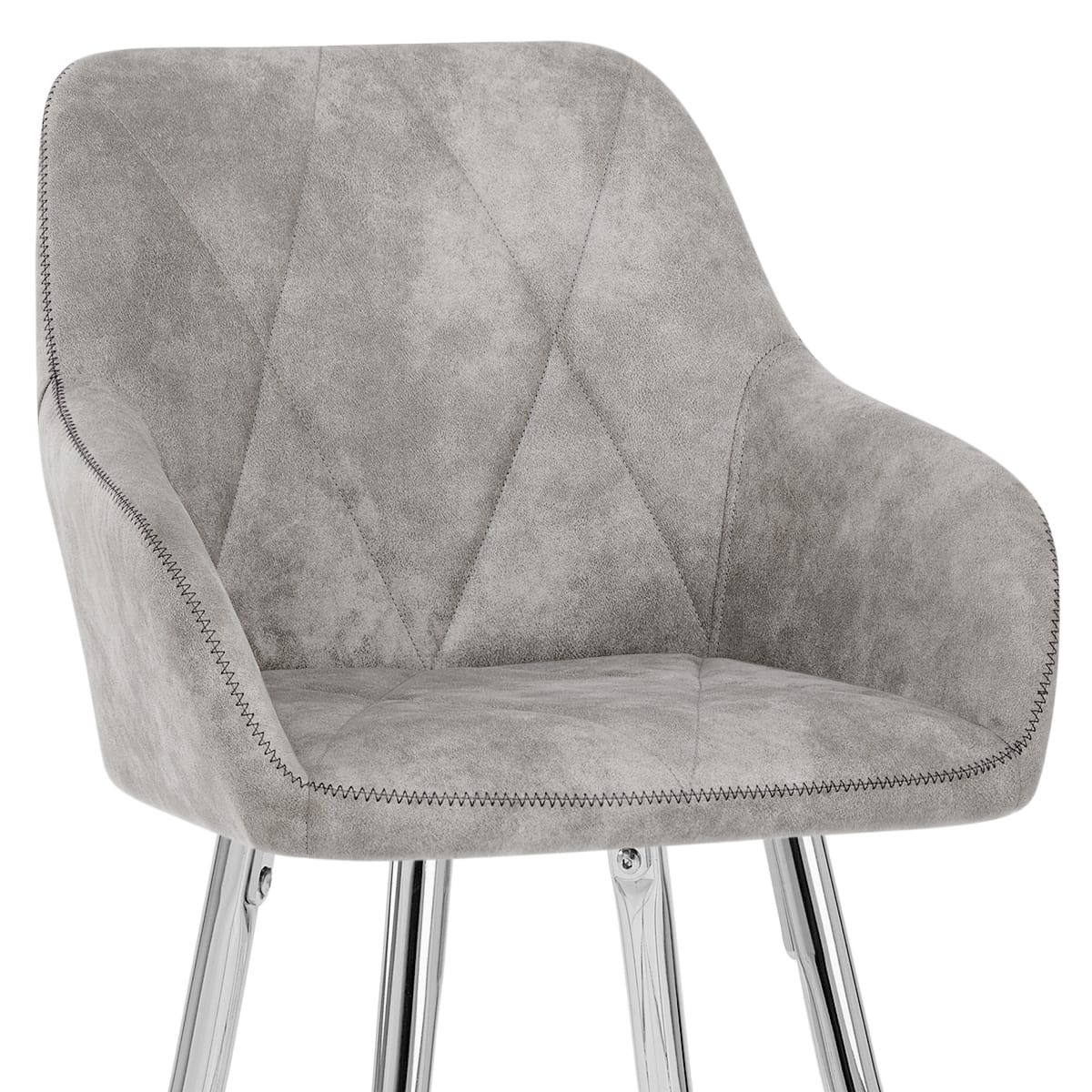 Taburete Ante Cromo - Mason Gris