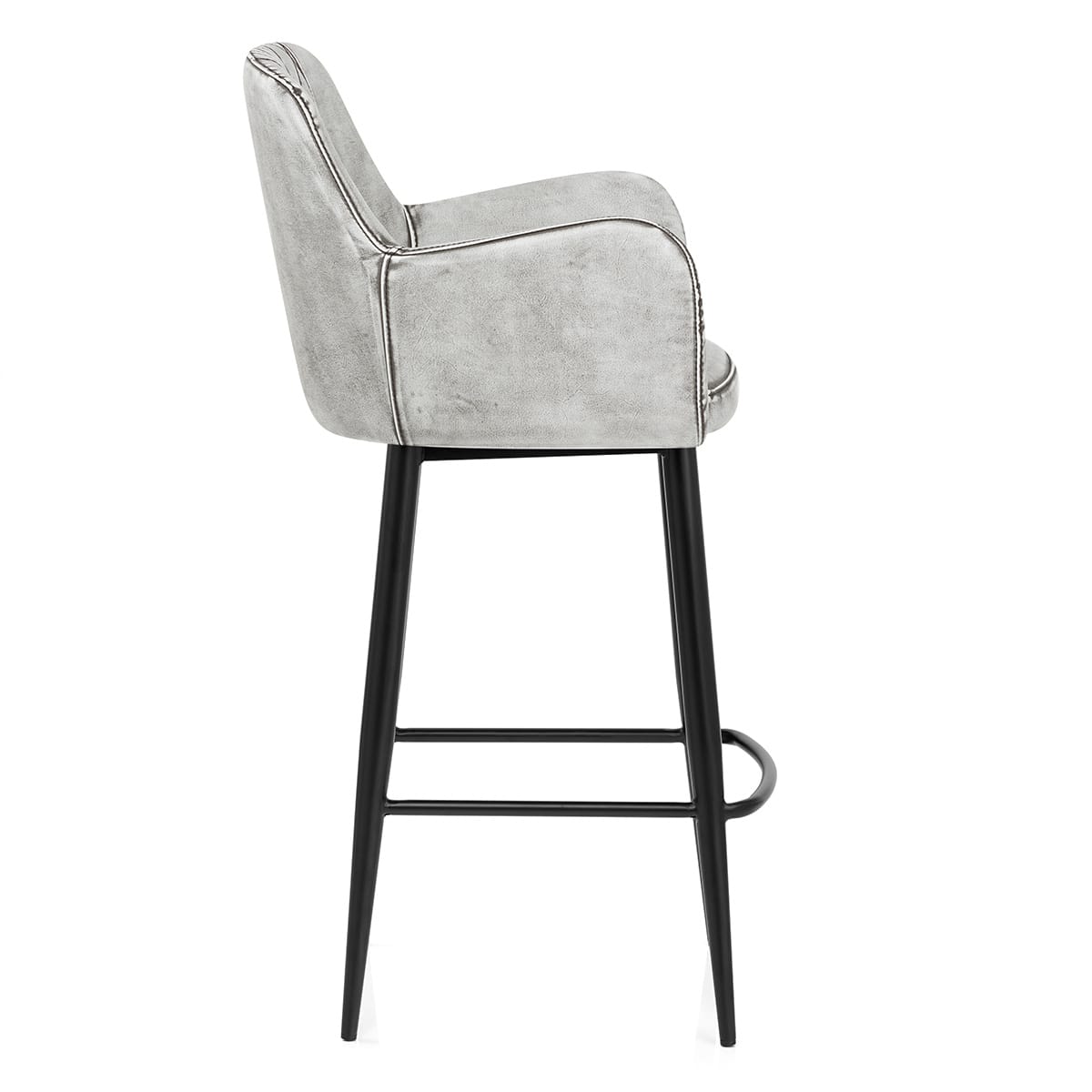Taburete Cuero Sintético - Maverick Blanco