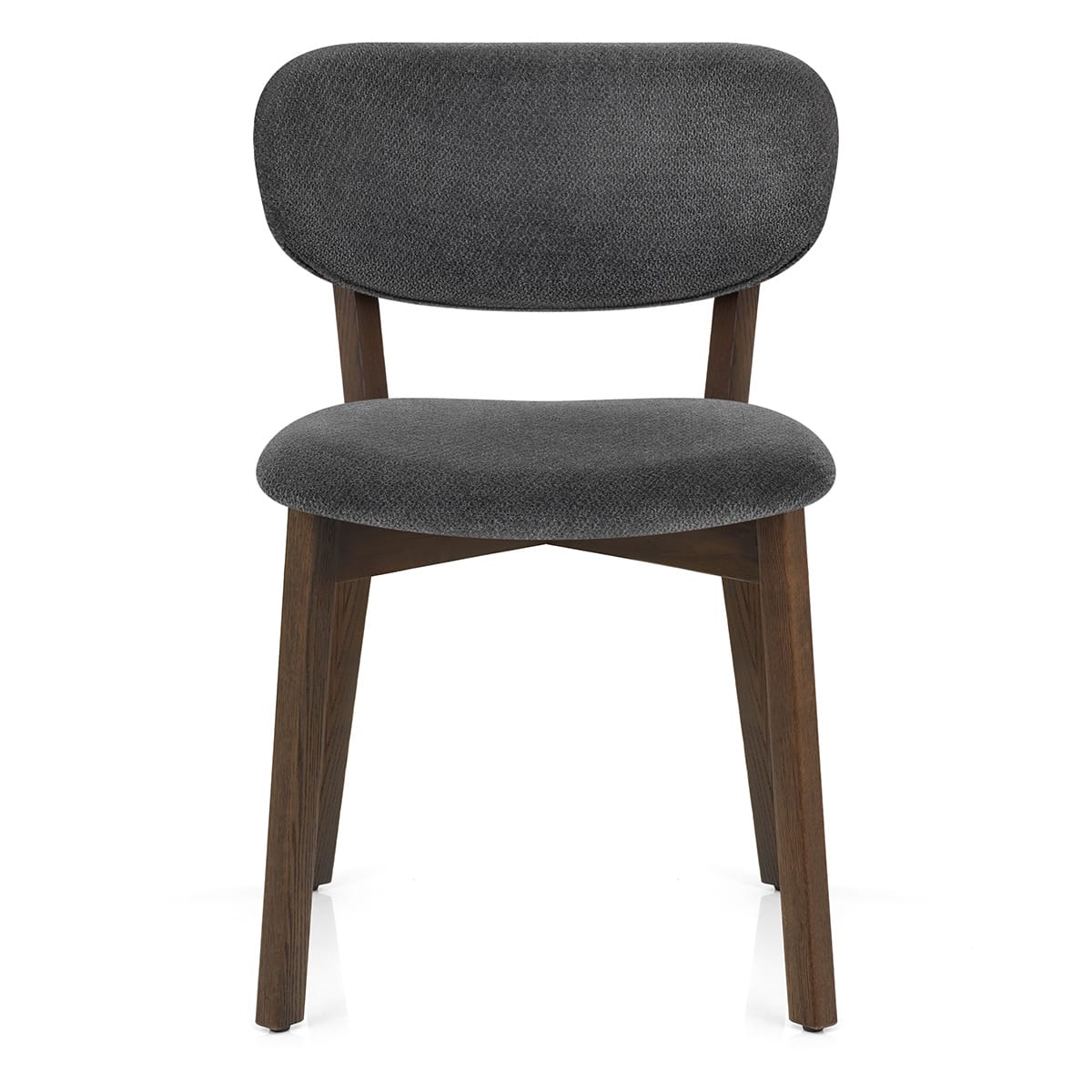 Silla Tela Roble Oscuro - Maya Gris Oscuro