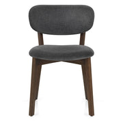 Silla Tela Roble Oscuro - Maya Gris Oscuro