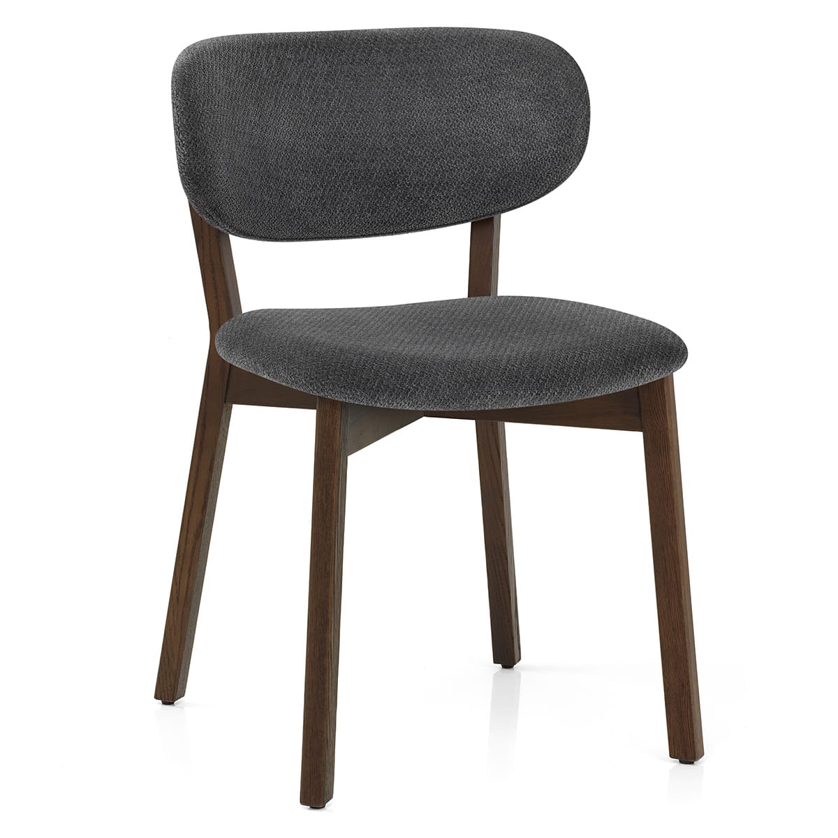 Silla Tela Roble Oscuro - Maya Gris Oscuro