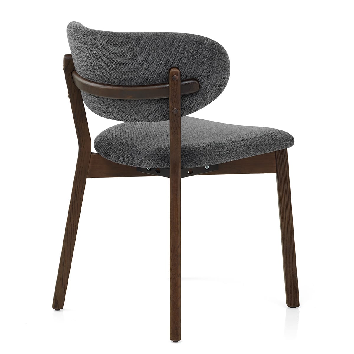 Silla Tela Roble Oscuro - Maya Gris Oscuro