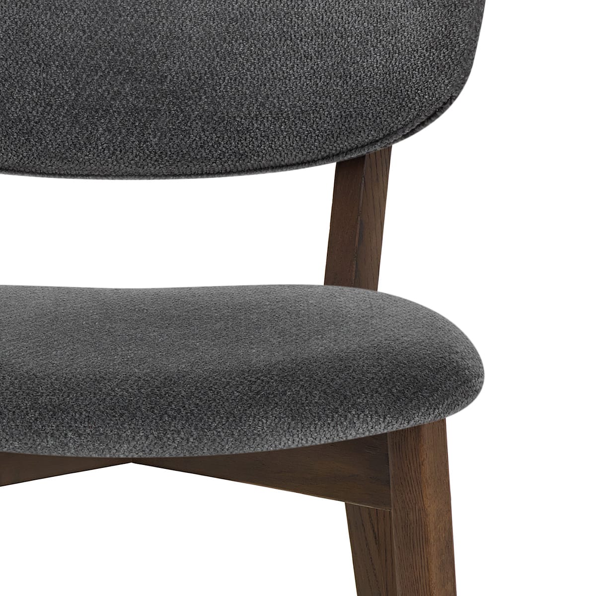 Silla Tela Roble Oscuro - Maya Gris Oscuro