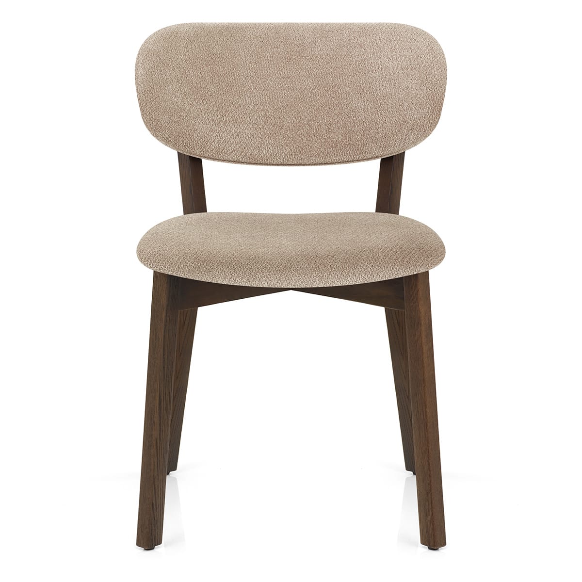 Silla Tela Roble Oscuro - Maya Crema