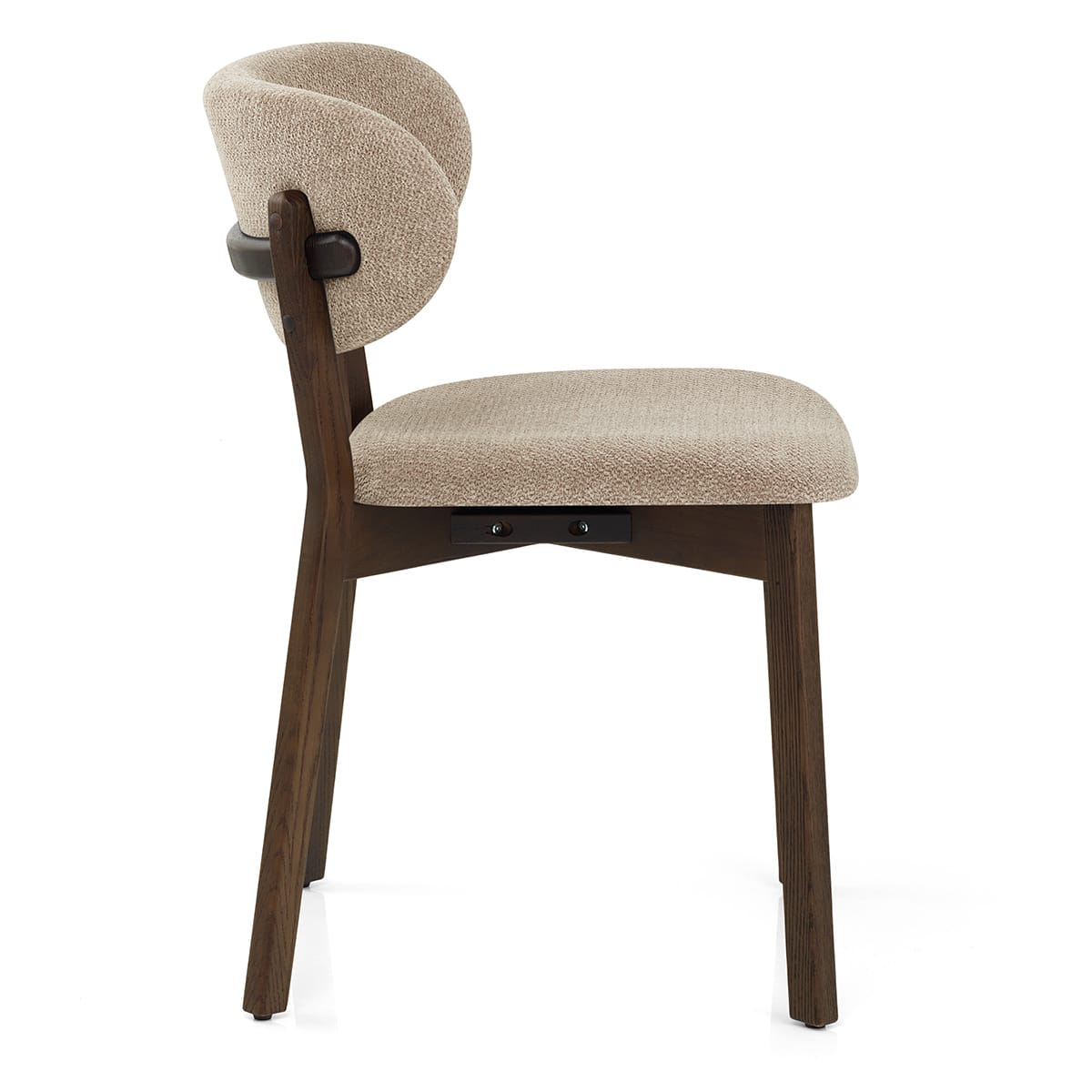 Silla Tela Roble Oscuro - Maya Crema