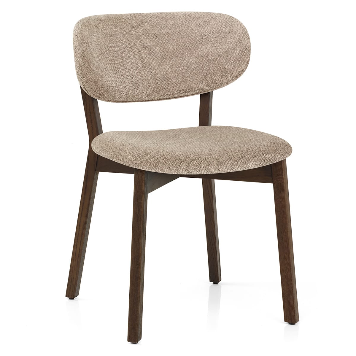 Silla Tela Roble Oscuro - Maya Crema