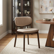 Silla Tela Roble Oscuro - Maya Crema