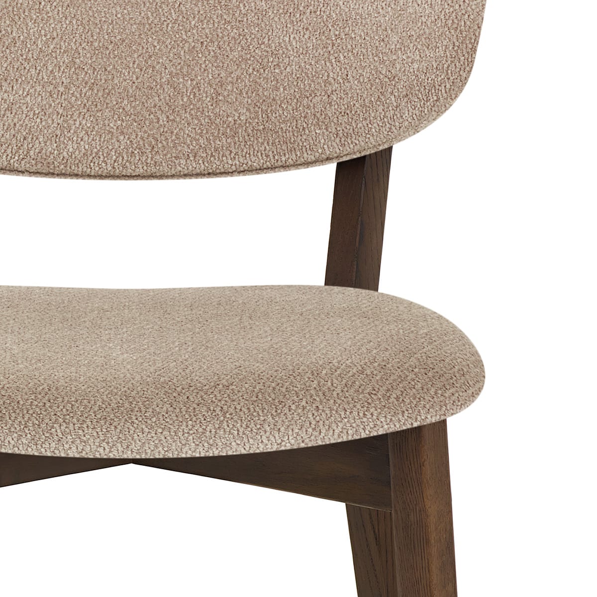 Silla Tela Roble Oscuro - Maya Crema