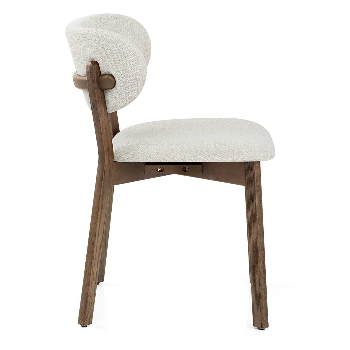 Silla Tela Roble Clara - Maya Blanco