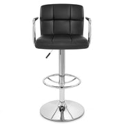 Taburete Polipiel Cromo - Maze Negro