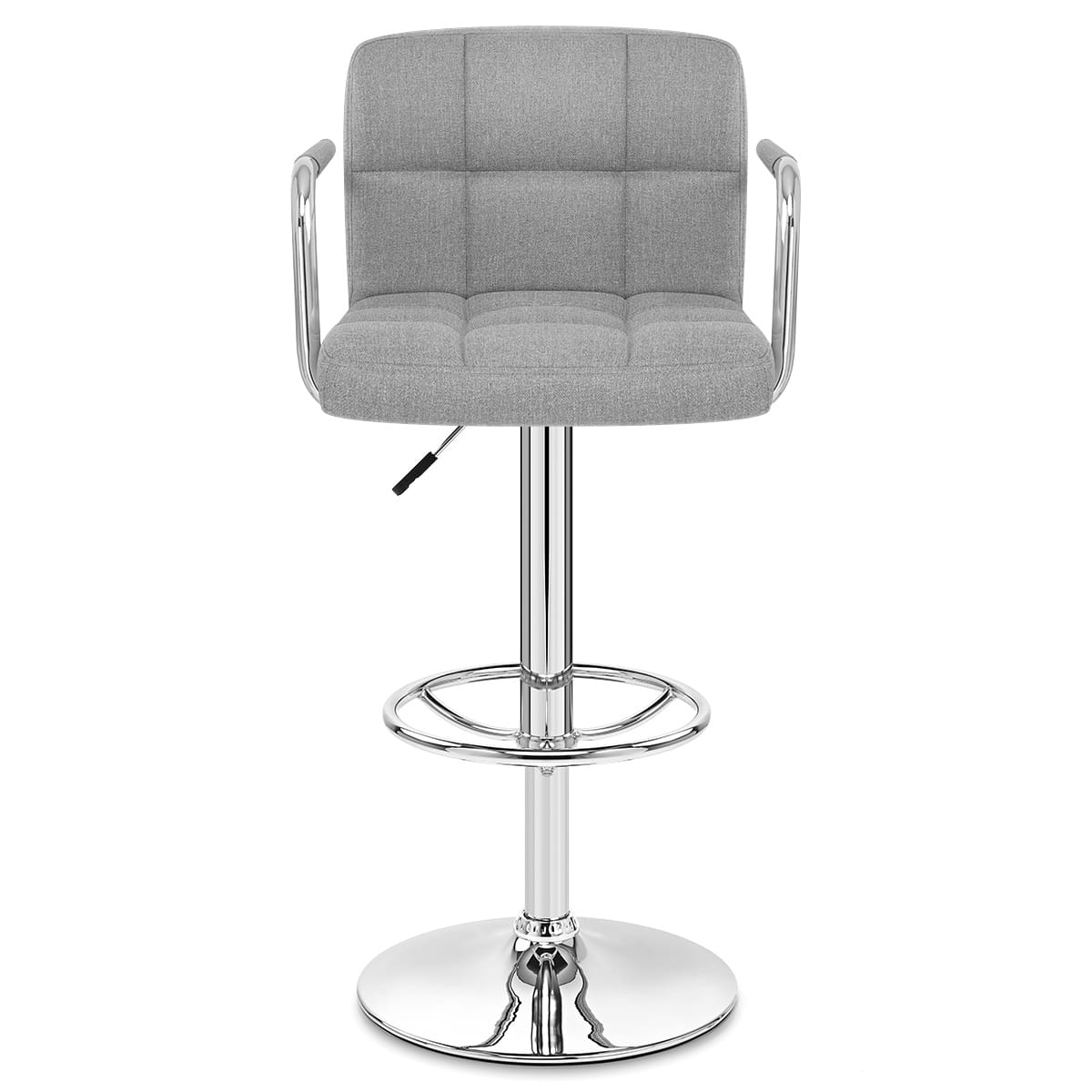 Taburete Tela Cromo - Maze Gris