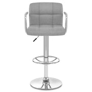 Taburete Tela Cromo - Maze Gris