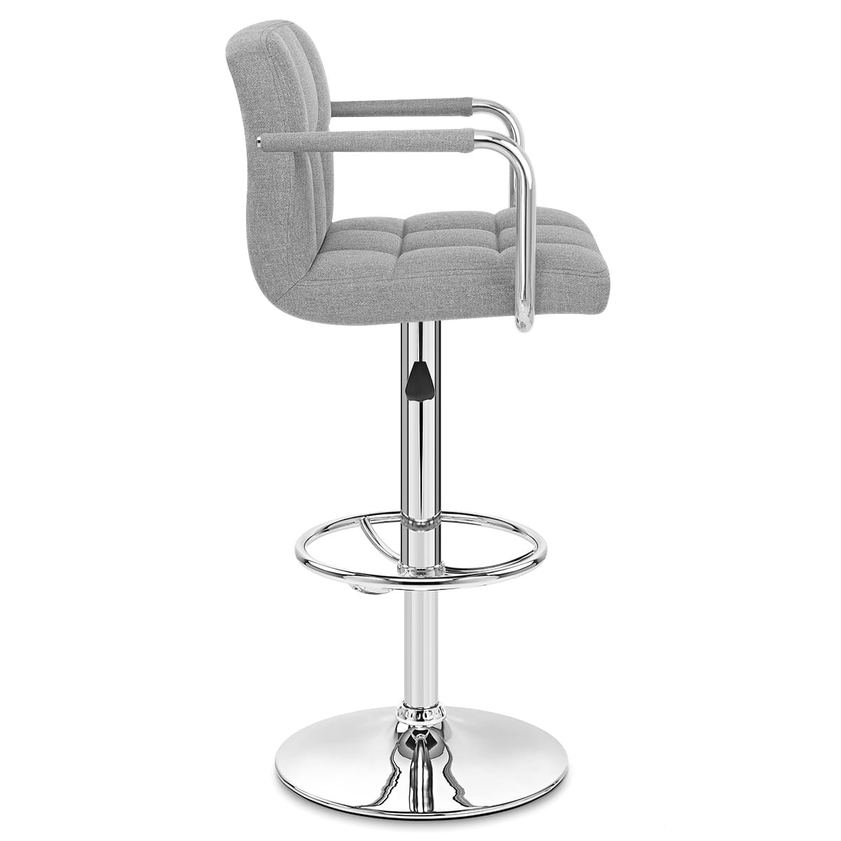 Taburete Tela Cromo - Maze Gris
