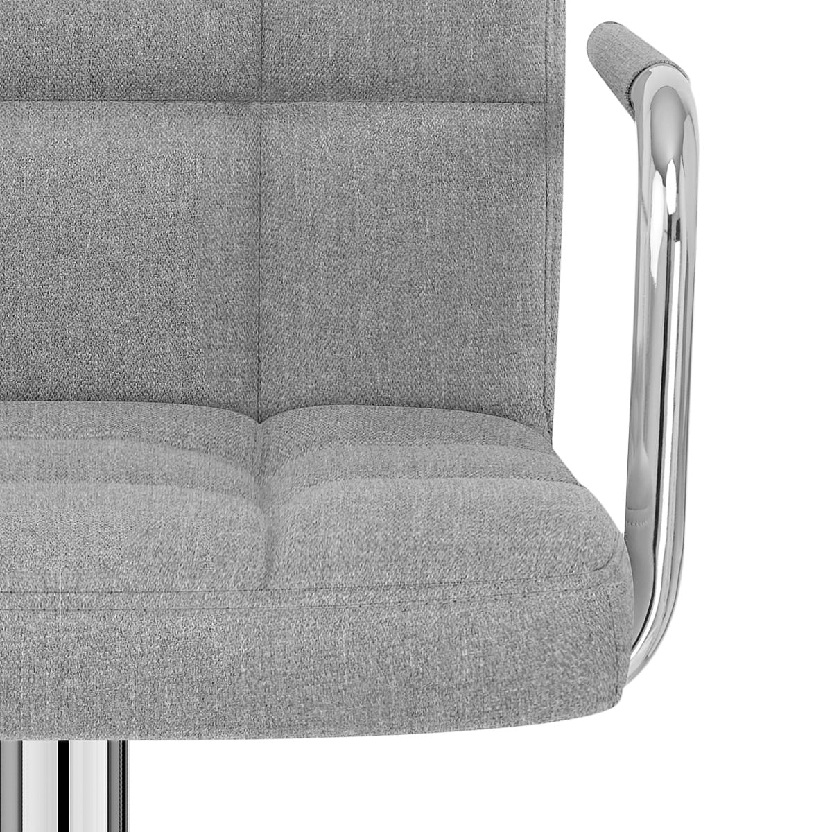 Taburete Tela Cromo - Maze Gris