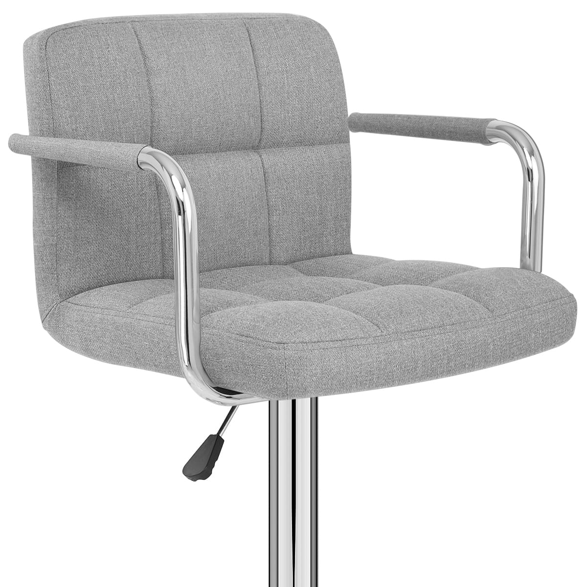 Taburete Tela Cromo - Maze Gris