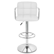Taburete Polipiel Cromo - Maze Blanco