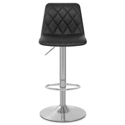 Taburete Auténtico Cuero Satinado - Melody Negro