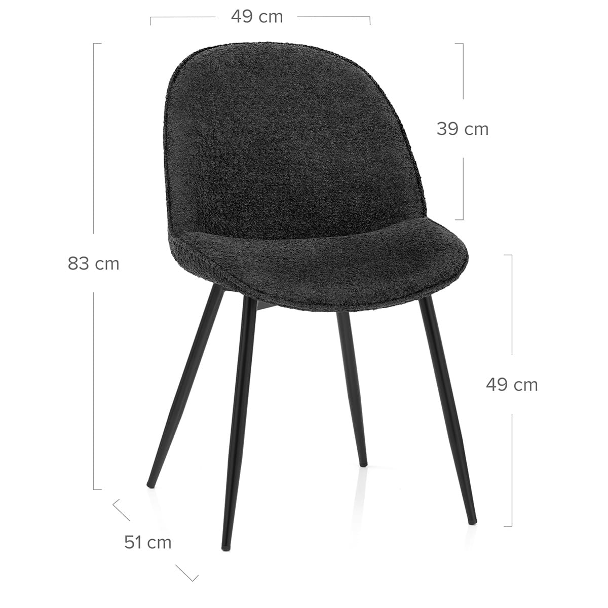 Silla Tela - Mia Negro