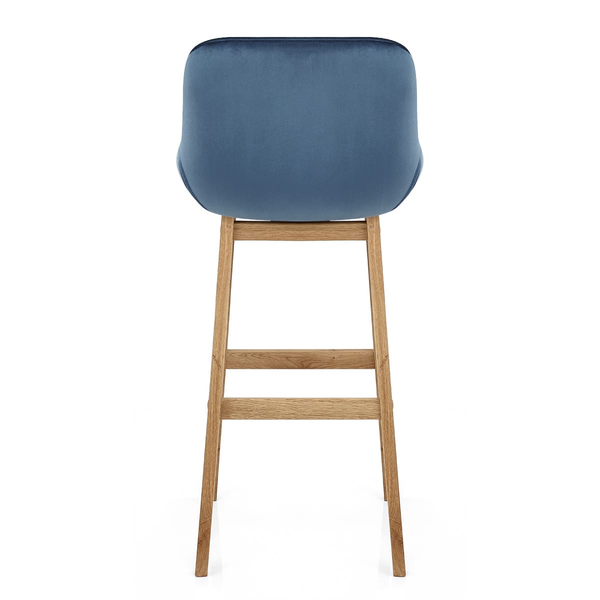 Taburete Terciopelo Roble - Miami Azul