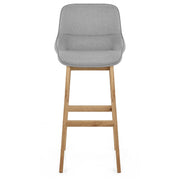Taburete Tela Roble - Miami Gris