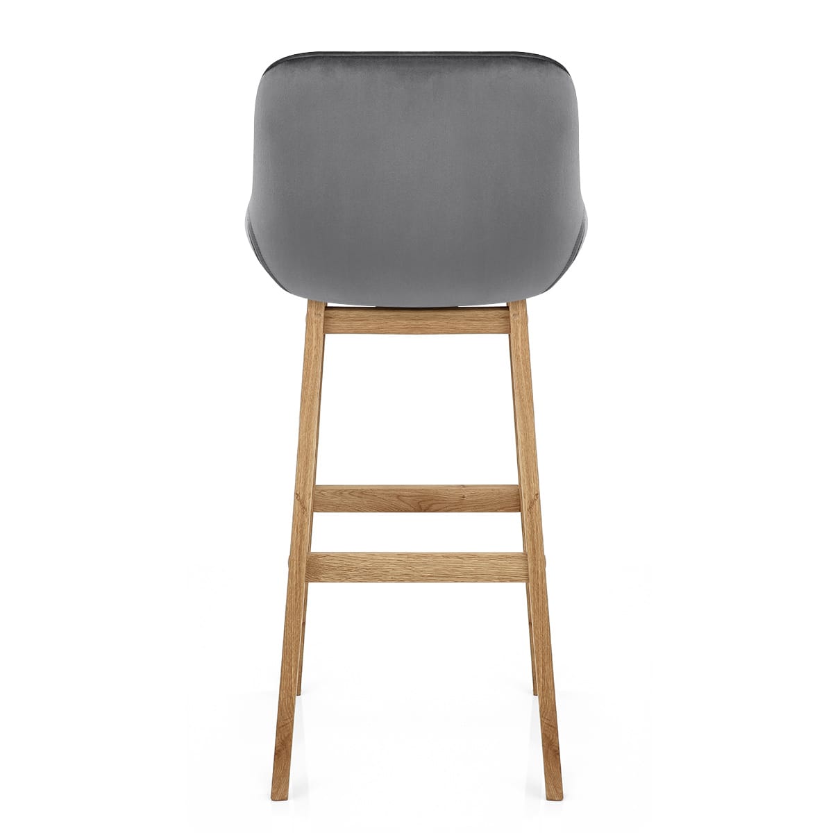 Taburete Terciopelo Roble - Miami Gris
