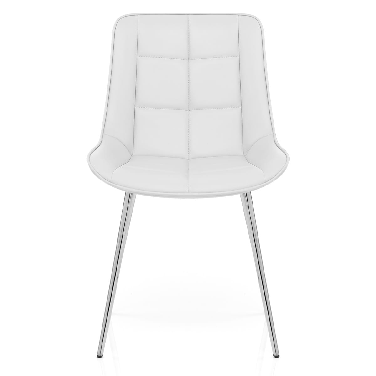 Silla Polipiel Cromo - Milano Blanco