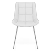 Silla Polipiel Cromo - Milano Blanco