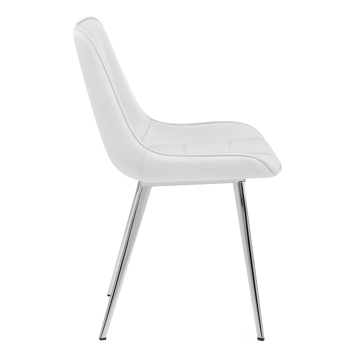Silla Polipiel Cromo - Milano Blanco