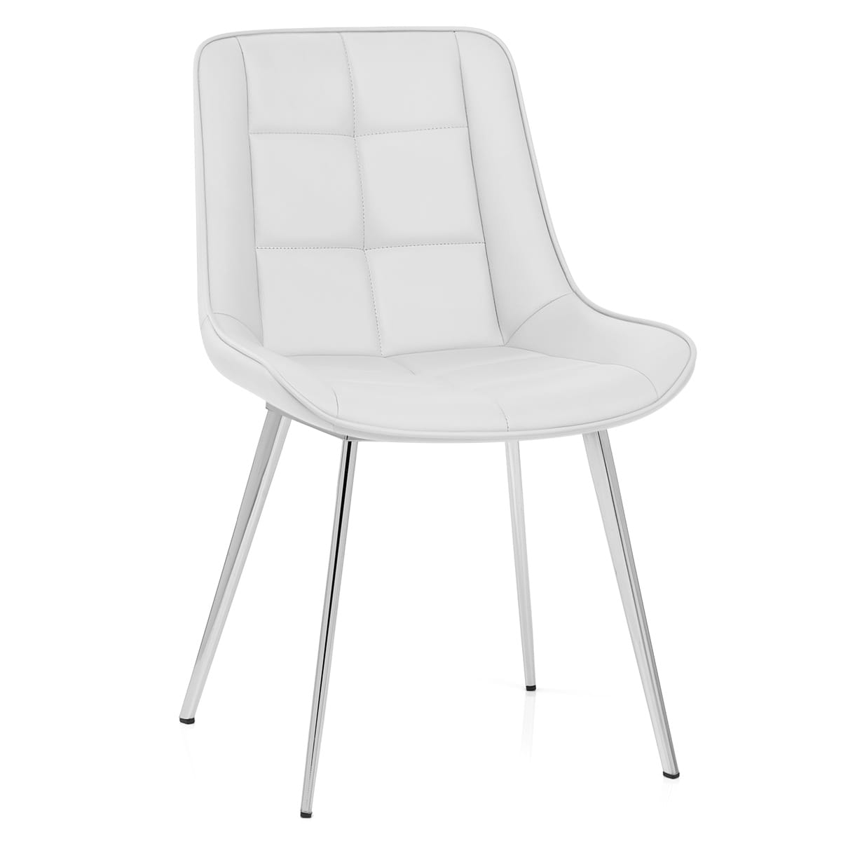 Silla Polipiel Cromo - Milano Blanco