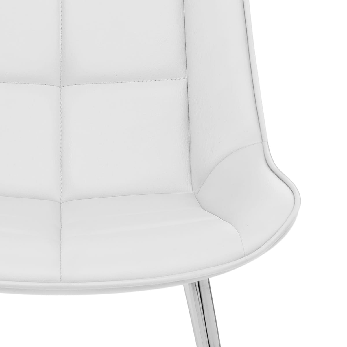 Silla Polipiel Cromo - Milano Blanco