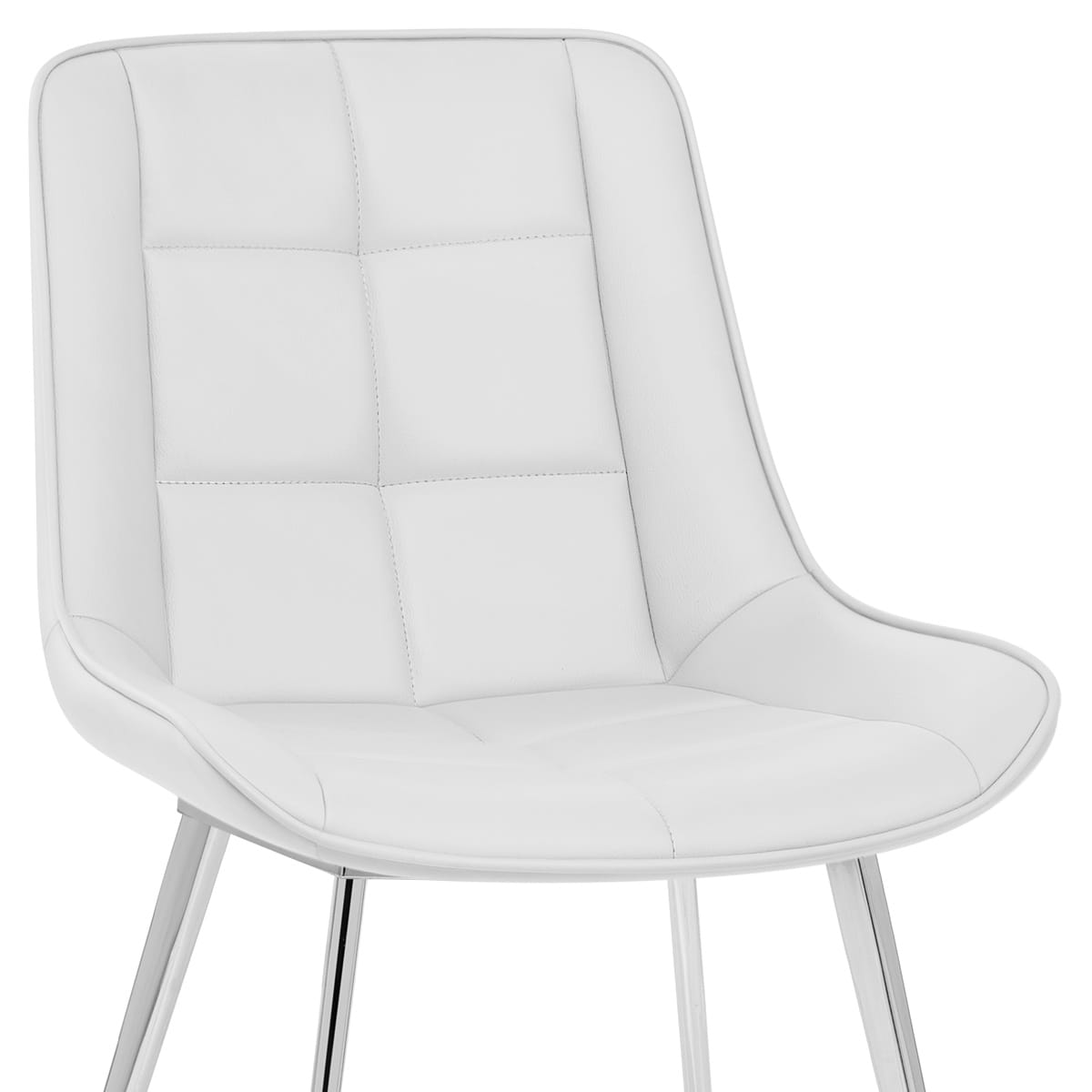 Silla Polipiel Cromo - Milano Blanco