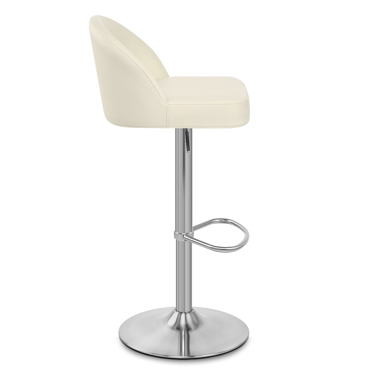 Taburete Polipiel Satinado - Mimi Crema