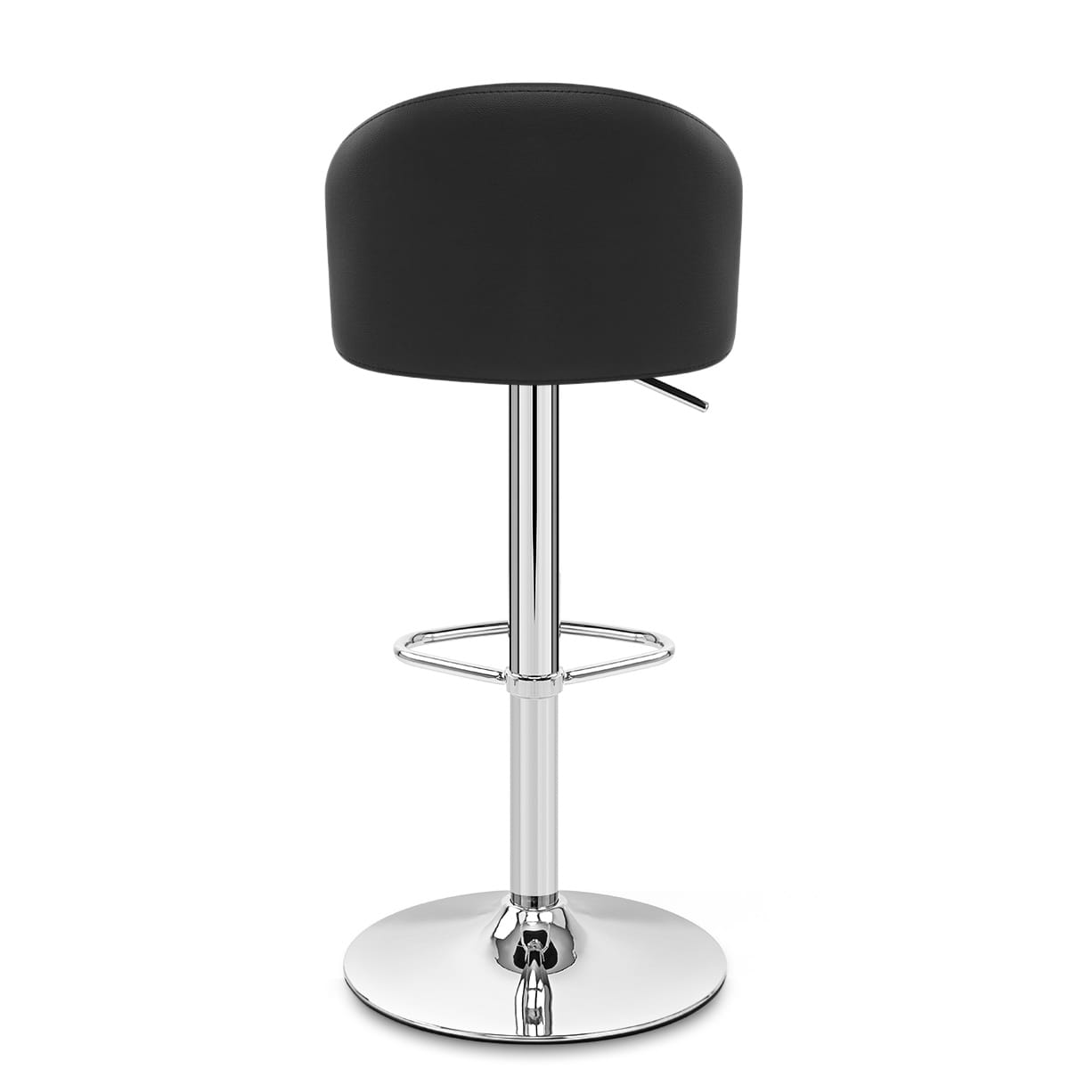 Taburete Polipiel Cromo - Mimi Negro