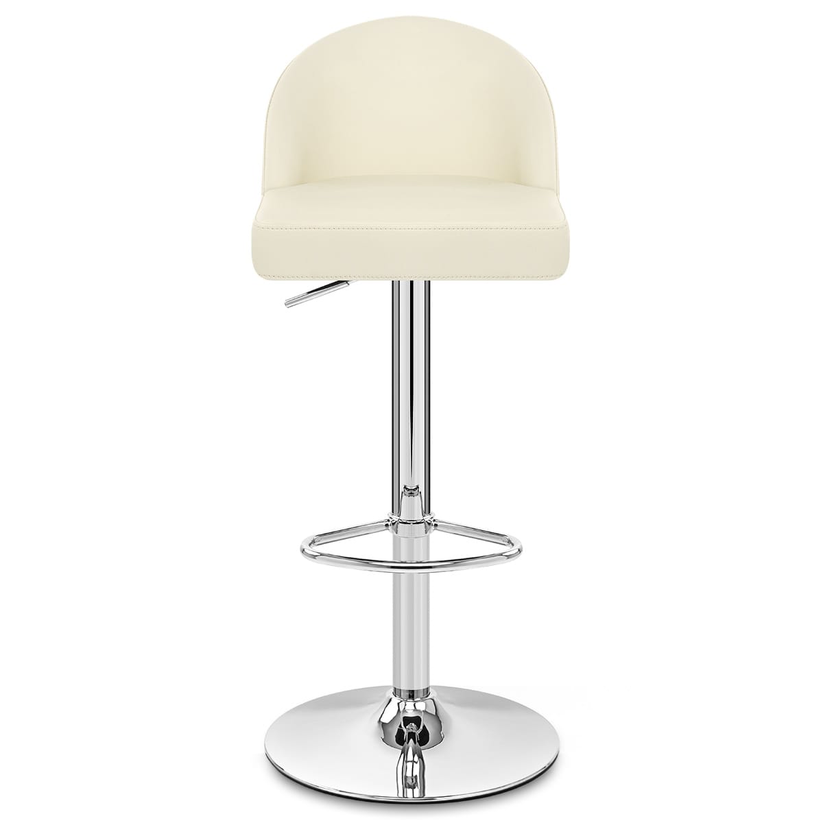 Taburete Polipiel Cromo - Mimi Crema