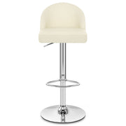 Taburete Polipiel Cromo - Mimi Crema