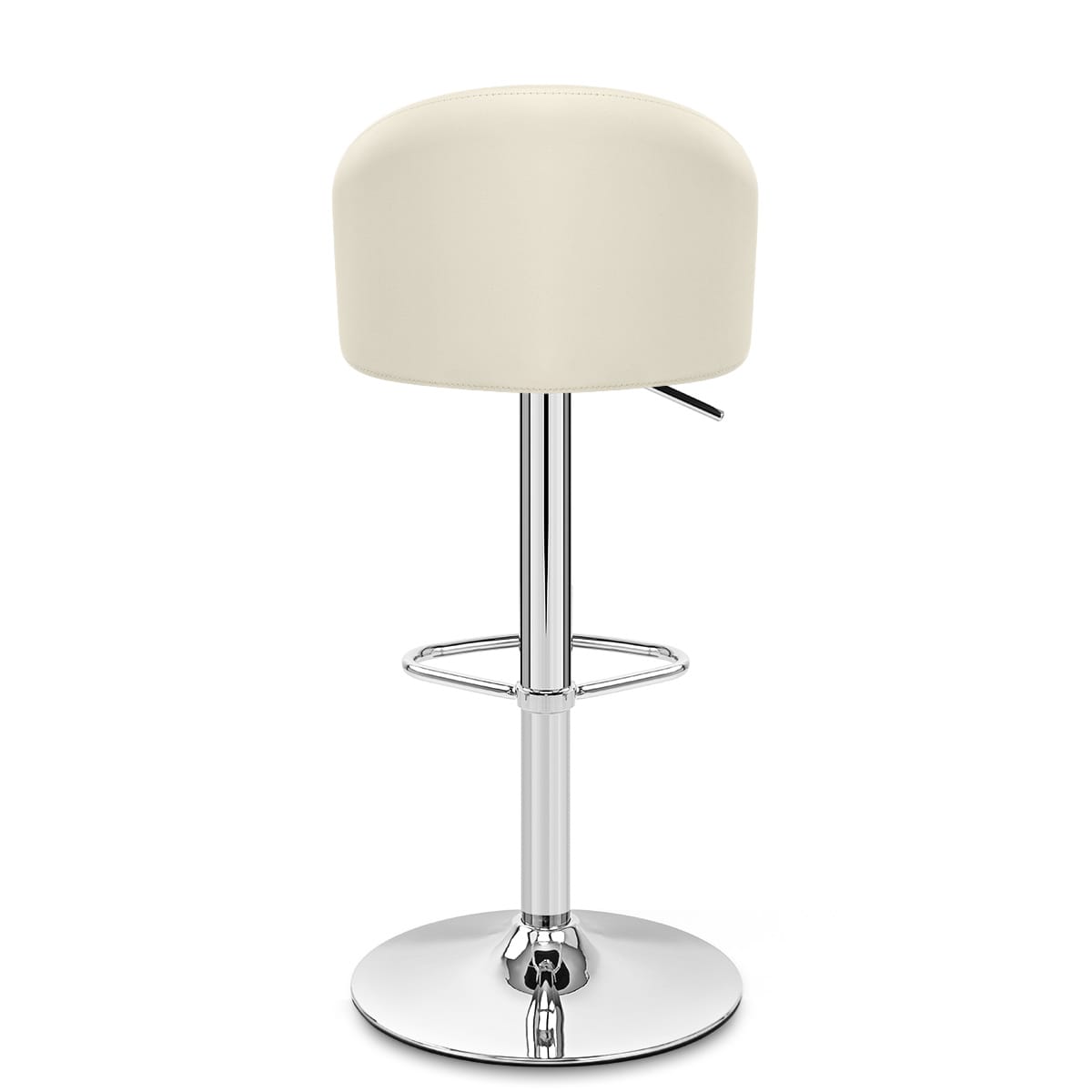 Taburete Polipiel Cromo - Mimi Crema