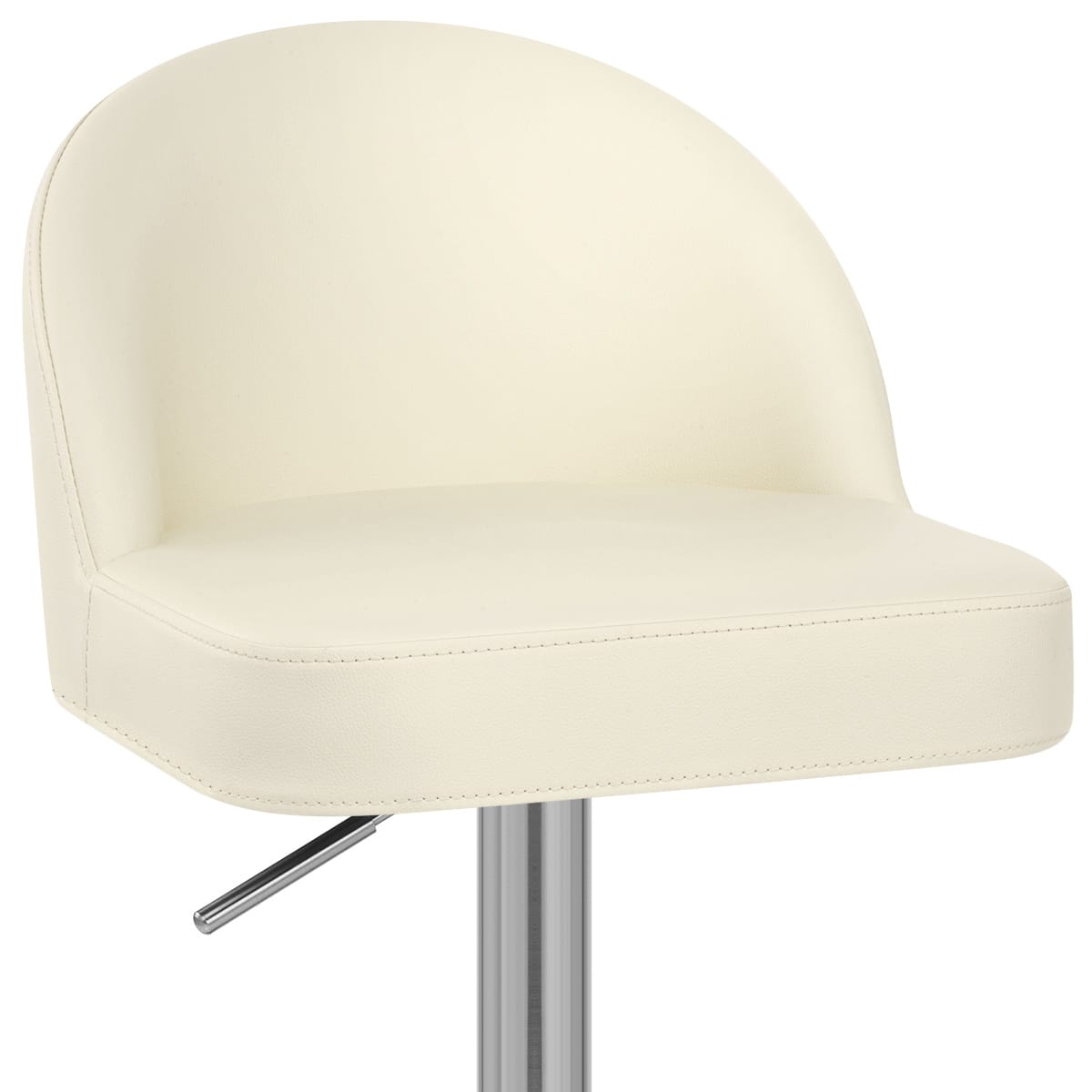 Taburete Polipiel Cromo - Mimi Crema