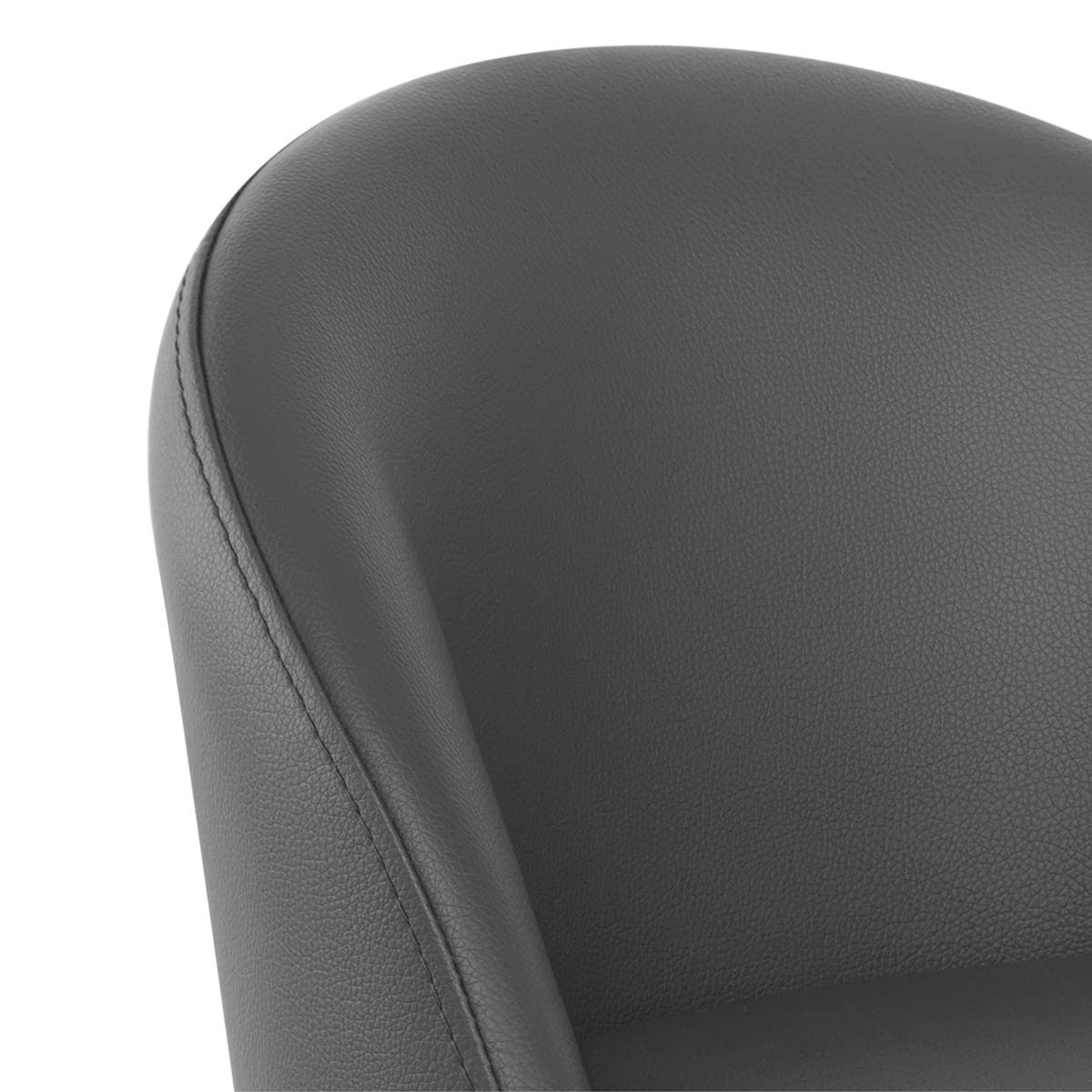 Taburete Cuero Auténtico Satinado - Mimi Gris