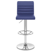 Taburete Polipiel Cromo - Menta Azul