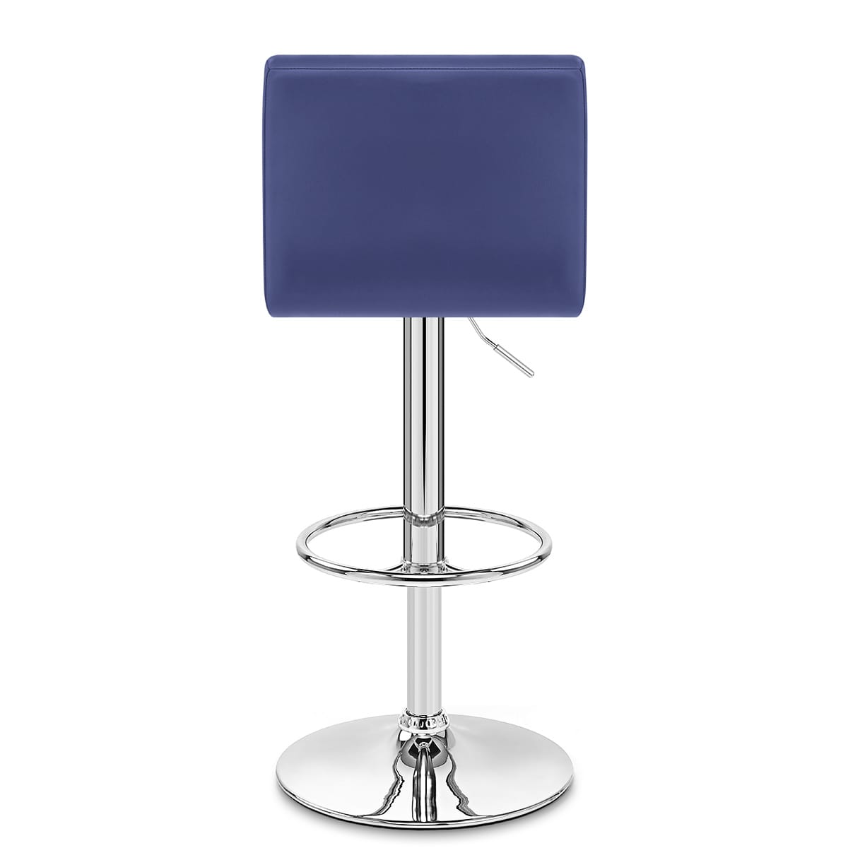 Taburete Polipiel Cromo - Menta Azul