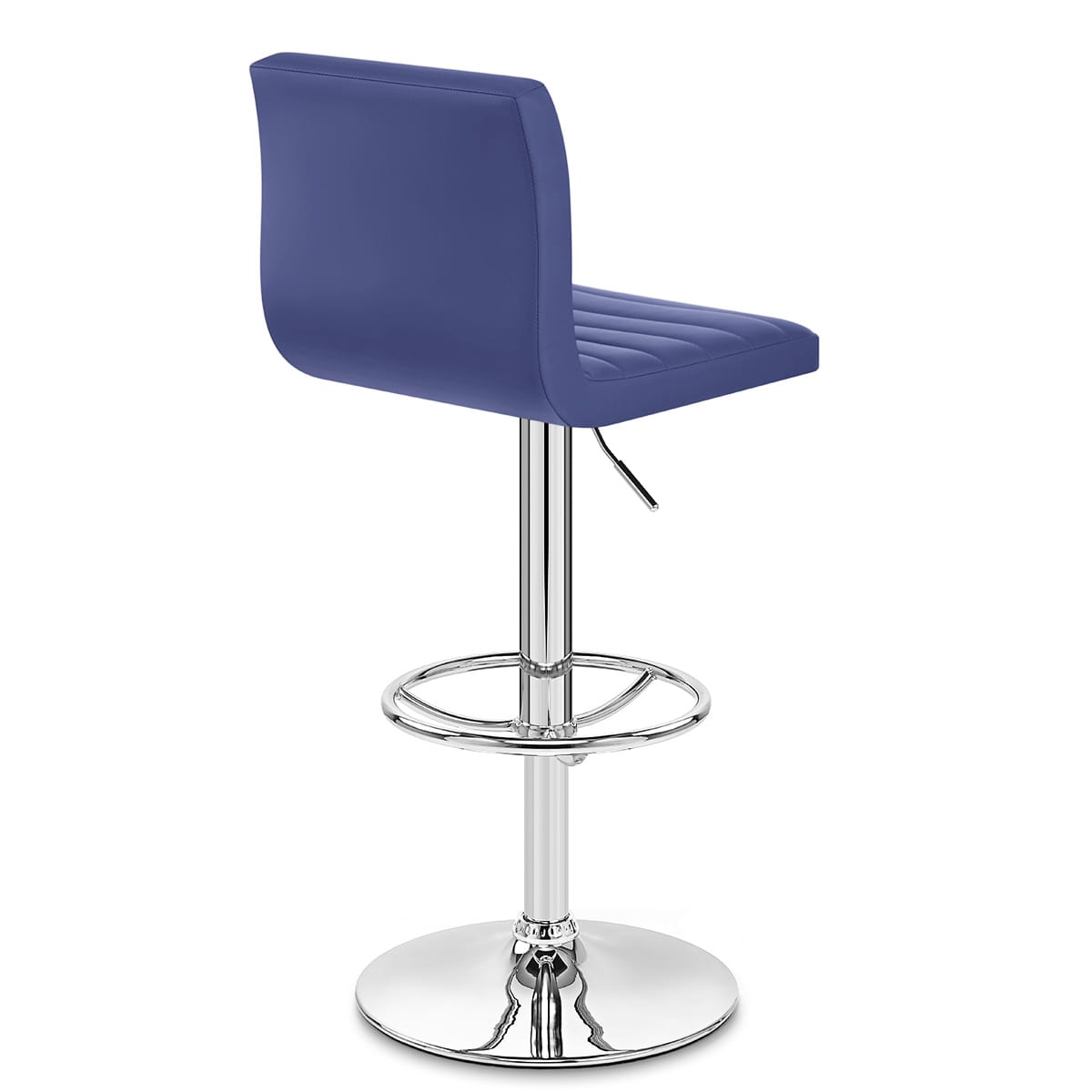 Taburete Polipiel Cromo - Menta Azul