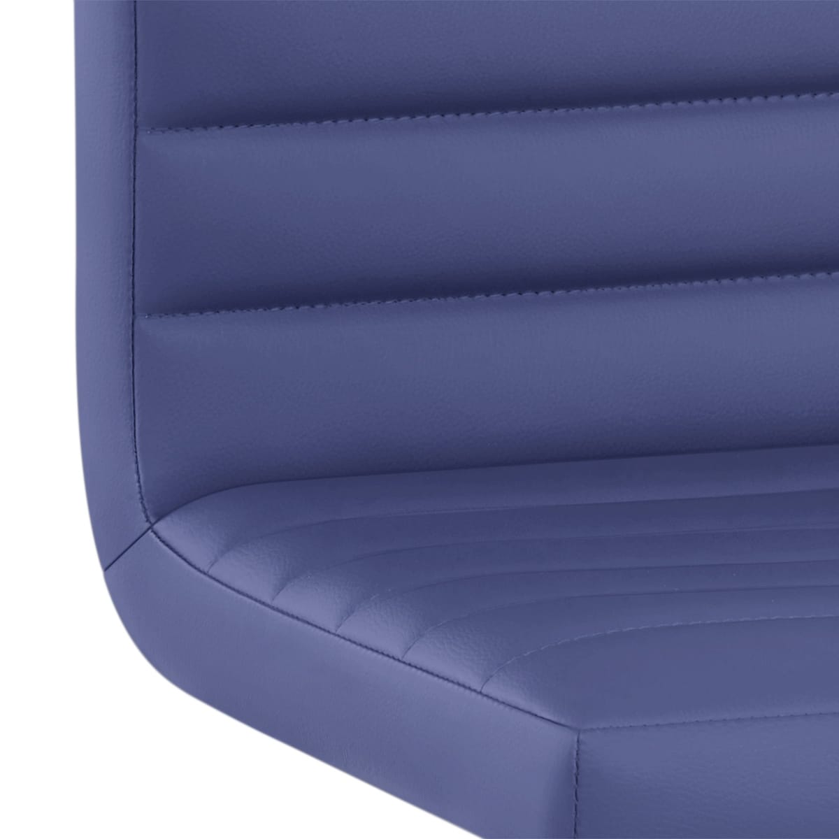Taburete Polipiel Cromo - Menta Azul