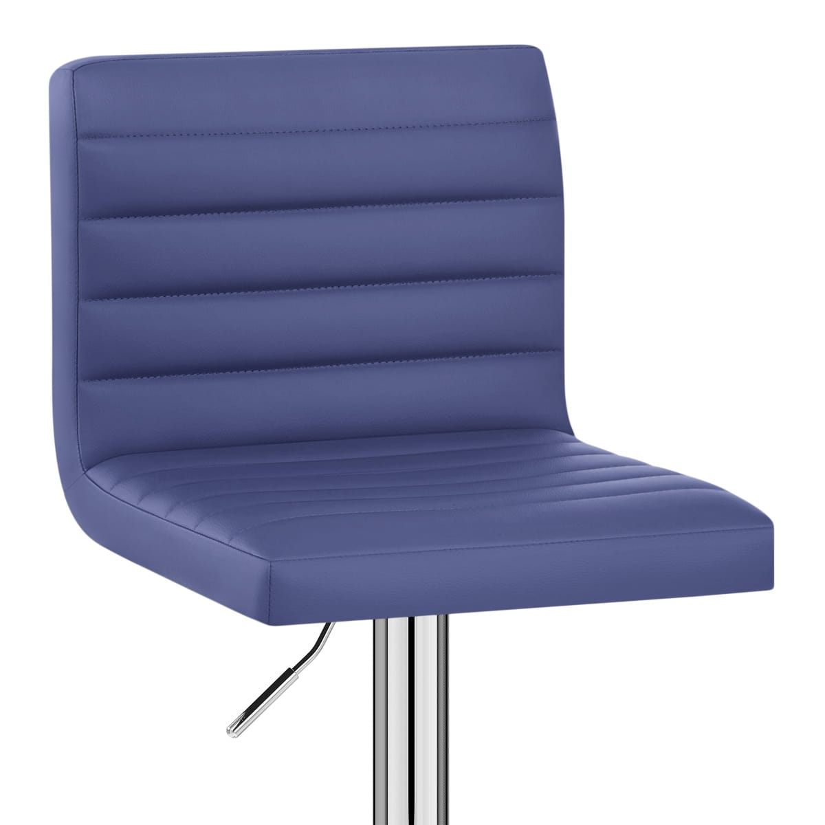 Taburete Polipiel Cromo - Menta Azul