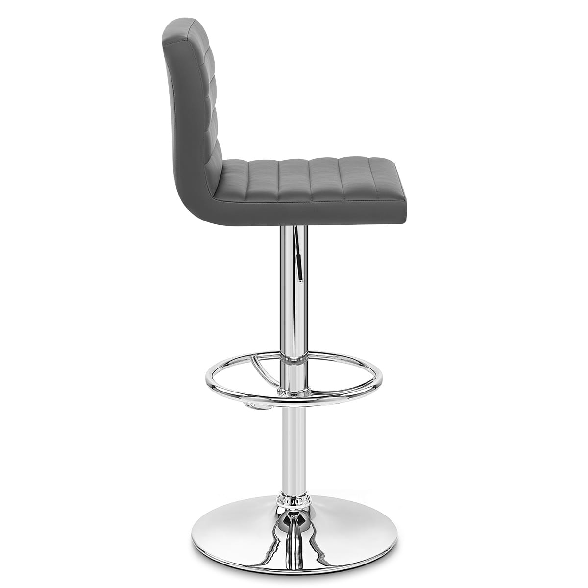 Taburete Polipiel Cromo - Menta Gris