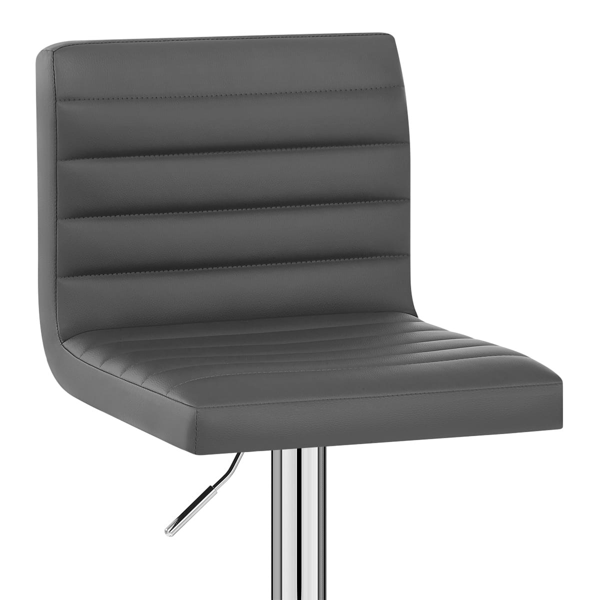 Taburete Polipiel Cromo - Menta Gris