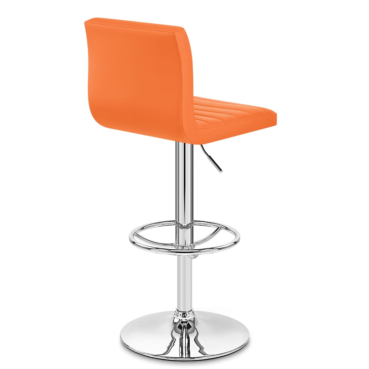 Taburete Polipiel Cromo - Menta Naranja