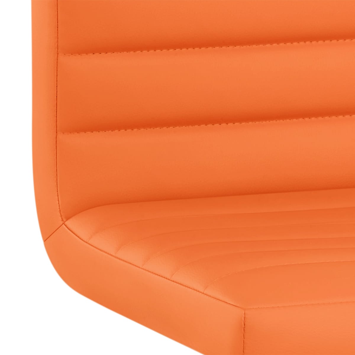 Taburete Polipiel Cromo - Menta Naranja