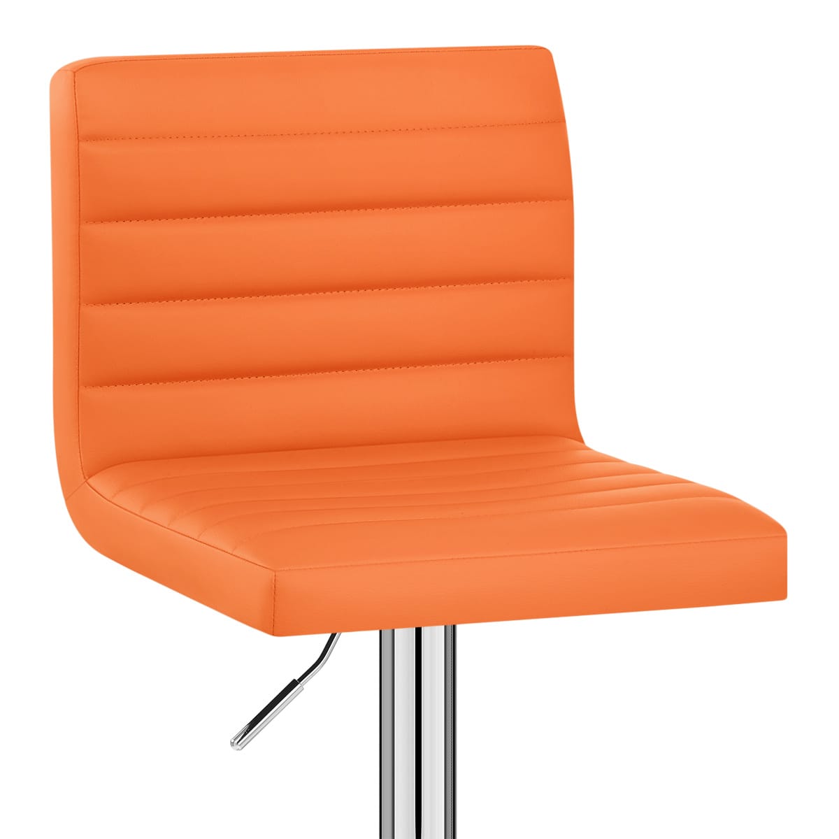 Taburete Polipiel Cromo - Menta Naranja