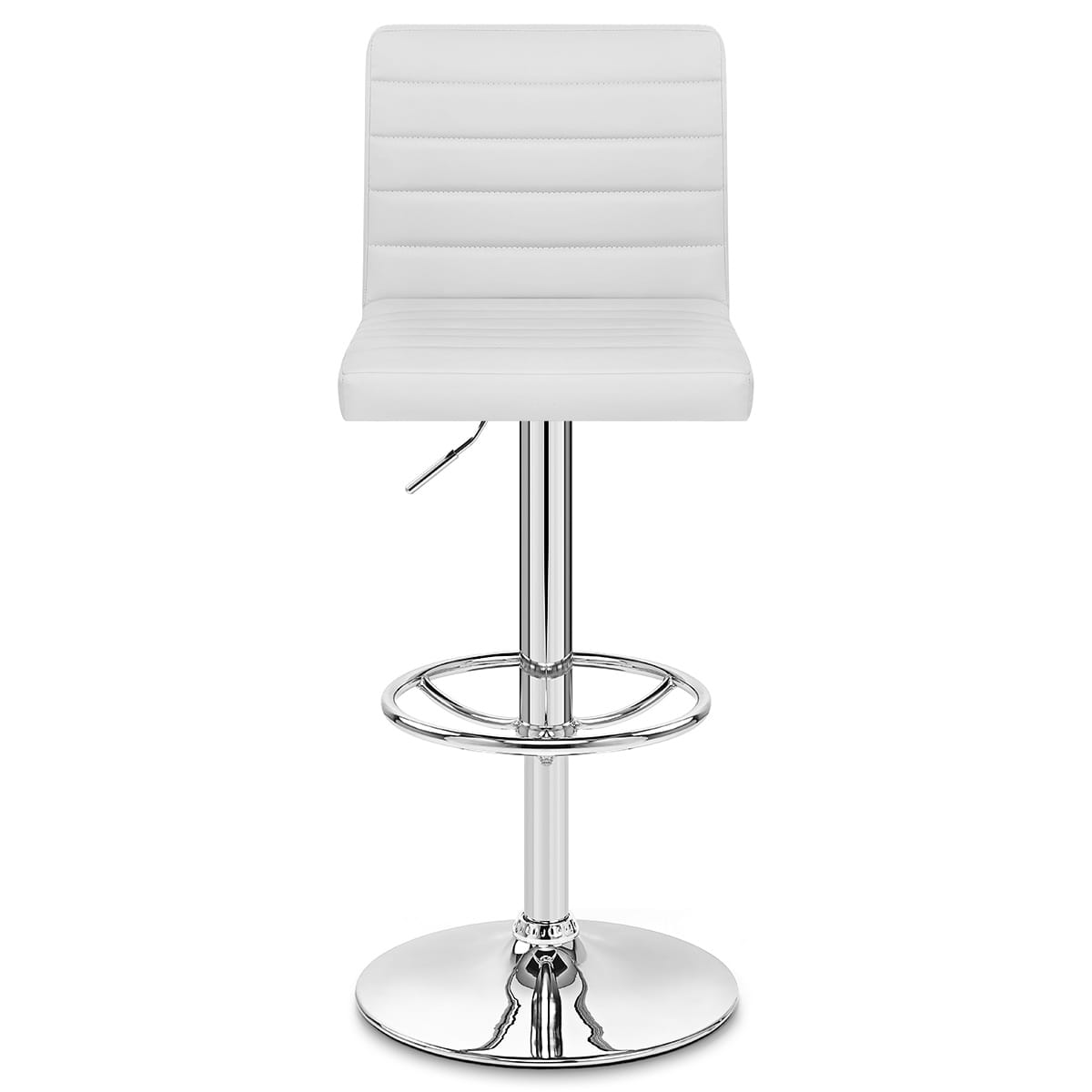 Taburete Polipiel Cromo - Menta Blanco