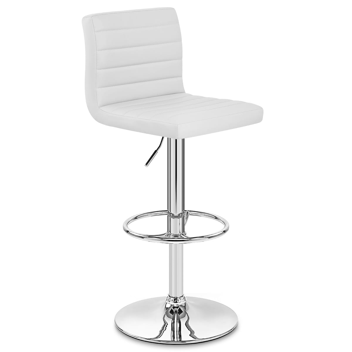 Taburete Polipiel Cromo - Menta Blanco